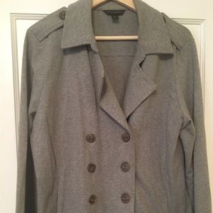 Banana Republic Heather Gray Knit Jacket
